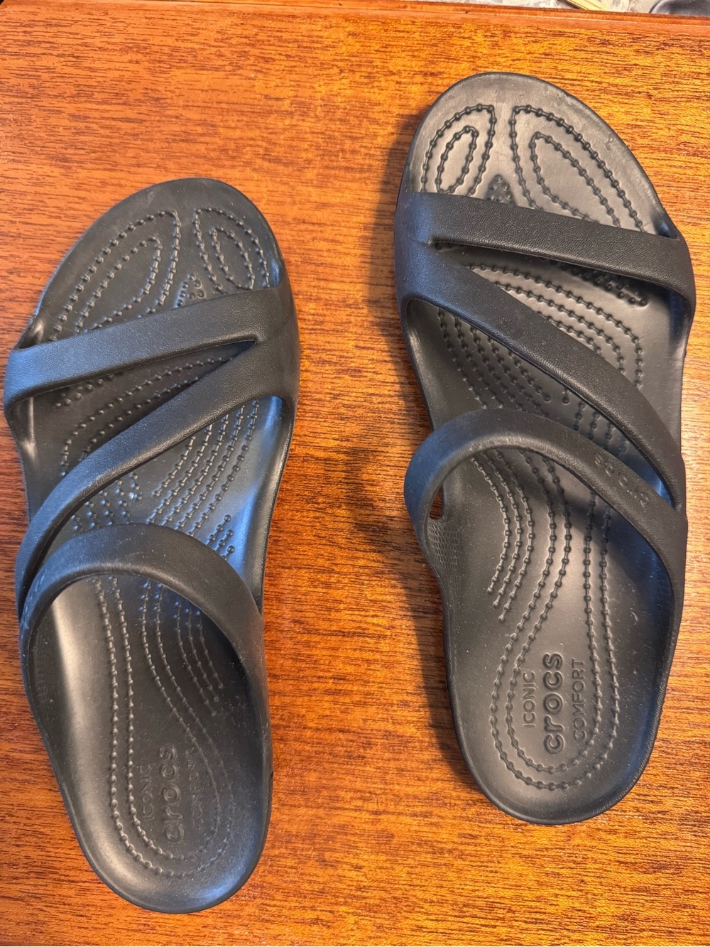 CROCS Black Women's Strappy Comfort Slides